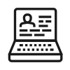laptop screen with user profile