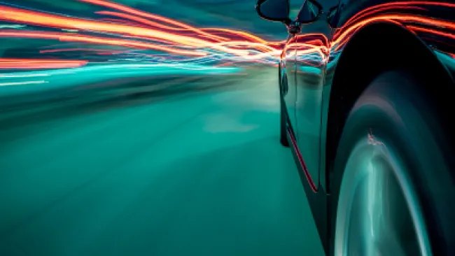 A fast car